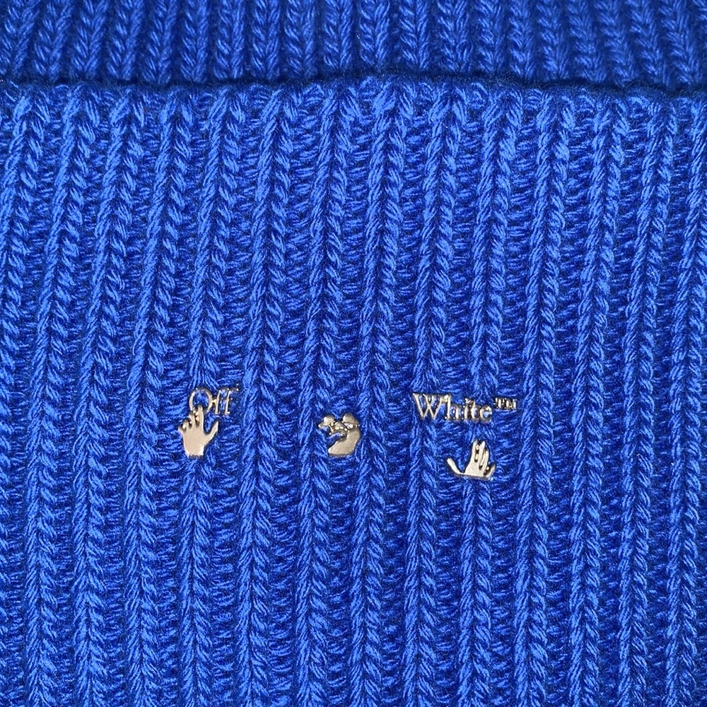 Off-White Logo Rib Wool Beanie - Picture 3 of 9